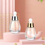 Functional Cosmetic Dropper Bottles 30ml Thick Glass Bottle with Gold Dropper