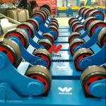 40T Cylinder PU Metal Wheel Self Aligning Welding Rotator For Vessel Pipe Tank