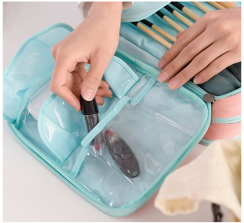 Manufacturer Custom Logo Large Capacity Eco Square Makeup Bag Waterproof