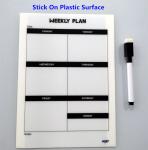 White Sticky Dry Erase Board A4 A5 168*230mm 1000 Times Stickable