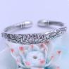 Buy cheap Women Engraved Water Lily Buddhist Sutras Sterling Silver Cuff Bracelet (XH056241) from wholesalers