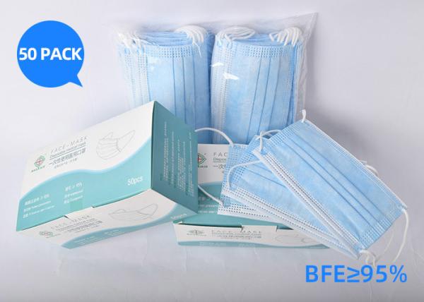 Quality Flu Protect 3 Ply Earloop Disposable Sheet Mask Safety For Mouth And Nose for sale