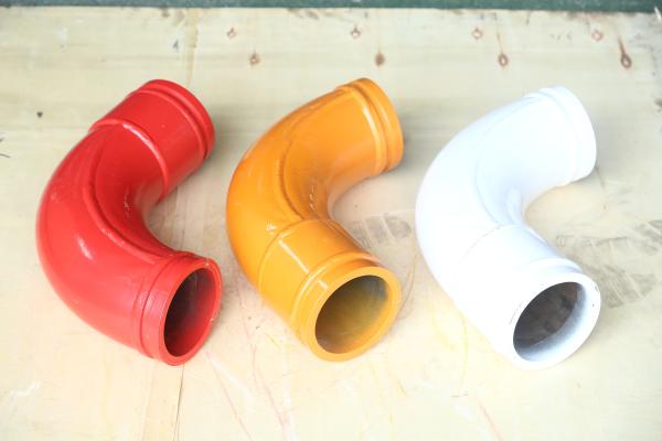 Buy cheap Red Orange White Color elbow Pipe 125*R275-90+80 for concrete pump truck from wholesalers