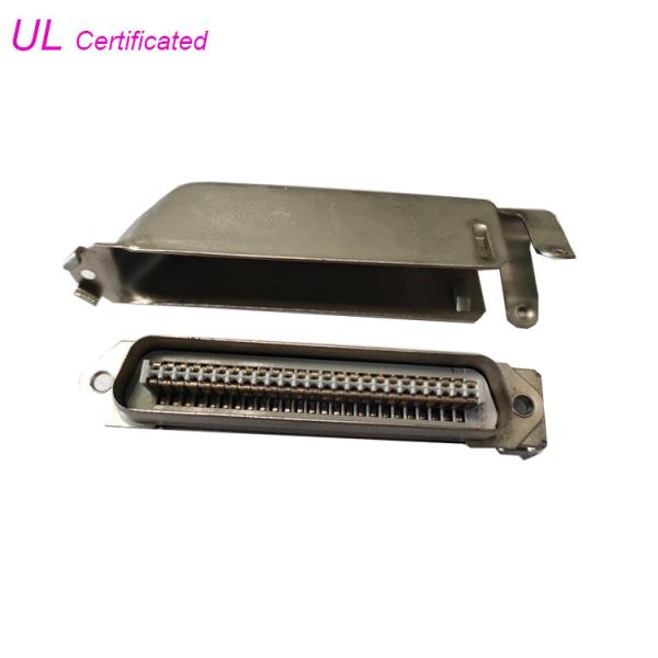 Buy cheap 2.16mm Amphenol Male Plug 50 Pin Centronics Connector With Metal Cover from wholesalers
