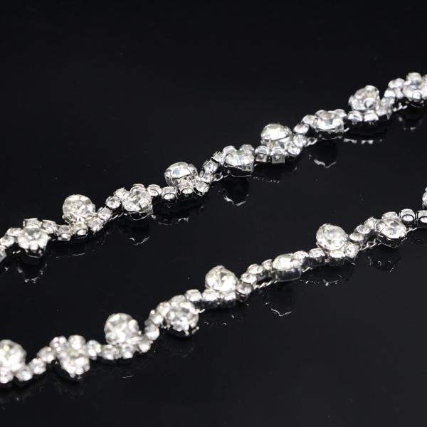 Buy cheap Decorative Crystal Diamond Chain , Rhinestone Necklace Silver 5MM ODM from wholesalers
