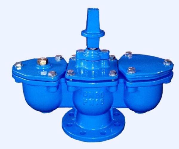 Buy cheap Blue Double Acting Air Release Valve With Ductile Iron Fittings / Chamber from wholesalers