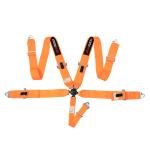 EDDYSTAR Nylon Drift Car Racing Seat Belt Orange Color 5 Point Seat Belt