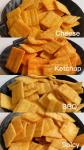 Delicious millet snack streetfood cheese rice cracker crispy rice crust