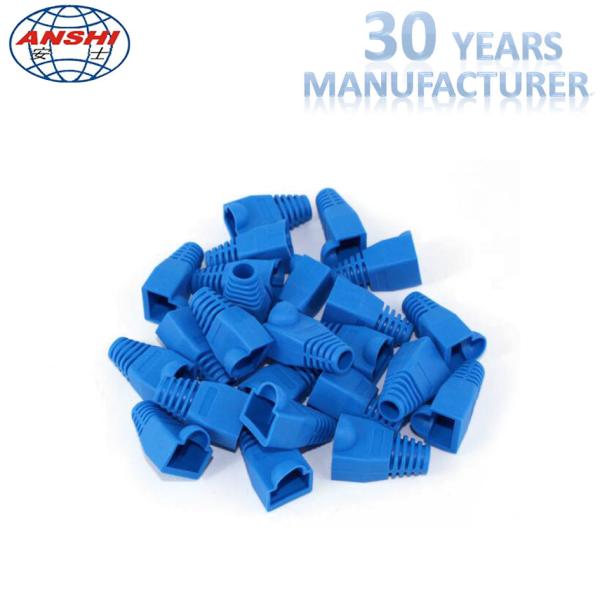 Buy cheap Grey Blue RJ45 Keystone Jack RJ45 Plug Boot Female Diameter 5.5mm 6.0mm from wholesalers