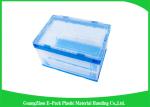 Solid Attached Lids Collapsible Plastic Containers Stocked For Supermarket