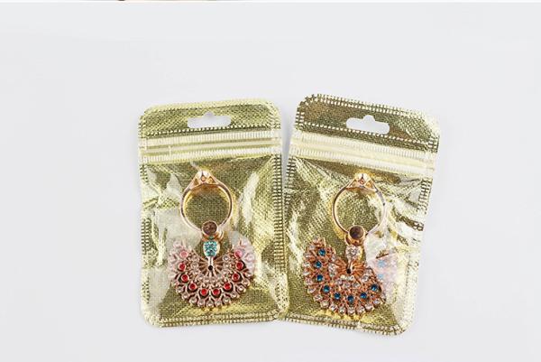 2017 Gifts Cute Universal Metal 360 degrees rotation peacock metal diamond