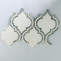 Buy cheap Luxry Product Water Jet Carrara Marble Mosaic Tile Lantern Design TV Bathroom product