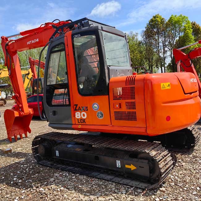 Used Original Excavator HItachi ZX80 Compact Crawl Excavator 0.28m3 Bucket Capacity