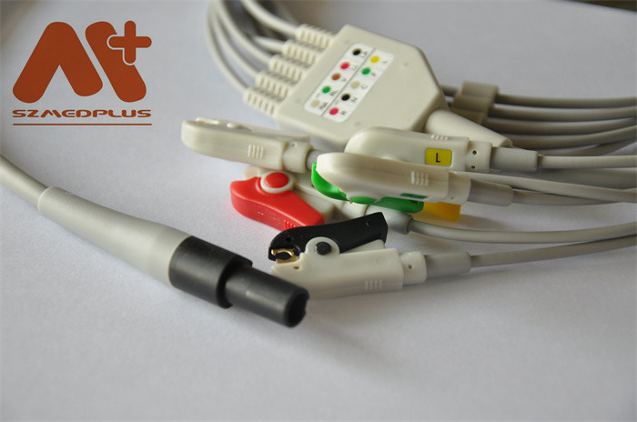 Welch Allyn Propaq LT 5 lead Clip Compatible Direct-Connect ECG Cable