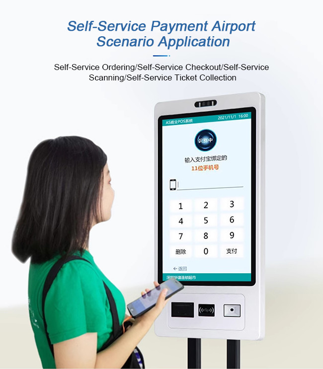 Self-Service Interactive Ordering Kiosk for Retail and Hospitality