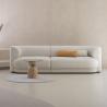 Buy cheap Apartment Sectional Fabric Cloth Sofa Set Ergonomic White Gray from wholesalers