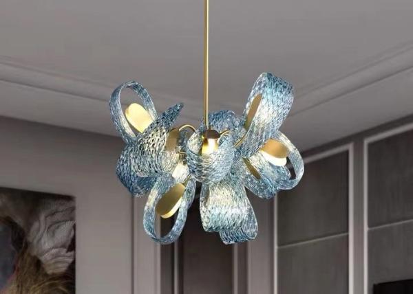 Luxury Hanging Fixture Firework Pendant Lights Led Lighting Modern Flower Glass