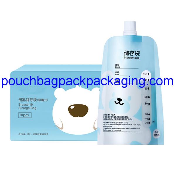 Buy cheap Spout Breast milk storage bag 200 ml , connect pump directly by adapters from wholesalers