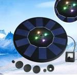 Outdoor Garden Solar Fountain Pump Waterfall for Pool Bird Bath Decorative