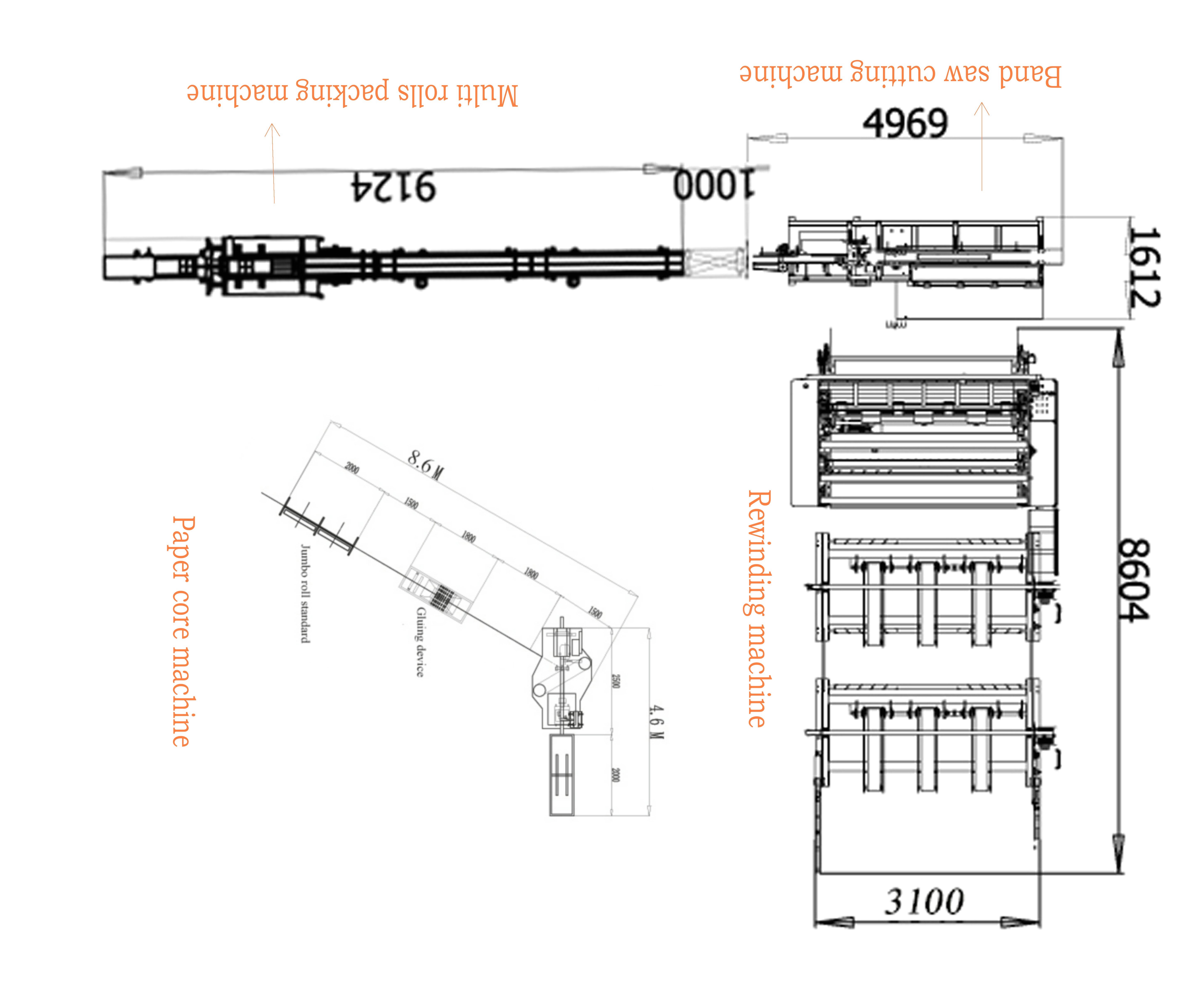 CE 2800mm Width Jumbo Roll Toilet Paper Production Line