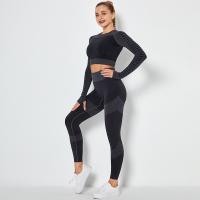 Buy cheap Knitted Womens Seamless Workout Sets High Elastic Two Piece Workout Sets Long product
