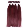 Buy cheap 99j Burgundy Straight Brazilian Hair Peruvian Human Hair Weave Popular Sell Double Weft from wholesalers
