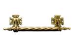 Dia. 20mm zinc alloy coffin handle H016 zamak coffin bar gold color Italy