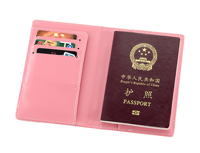 Weave Passport Cover Leather PU Wallet Rectangle Pantone Color