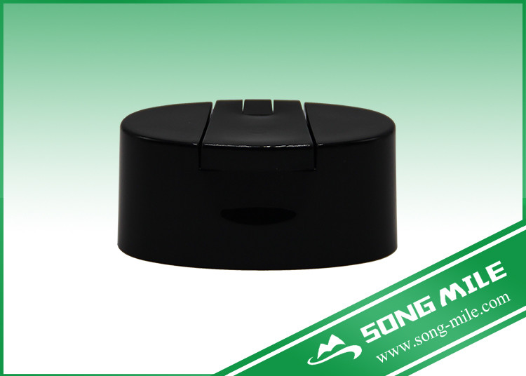 28mm PP Black Oval Plastic Cap for Shampoo Bottle