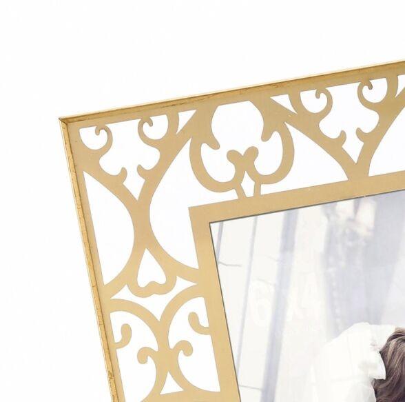 Buy cheap Desktop Stand Personalised Glass Picture Frames Contemporary Gold Design from wholesalers
