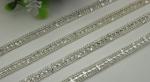 Bag hardware custom iron diamond decorative width 9 mm silver color metal bag