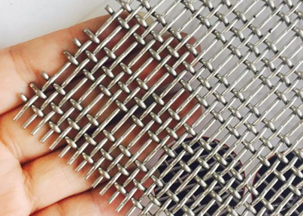 Buy cheap Interior Woven Ss 316 Metal Steel Crimped Wire Mesh Decoration Building Facade from wholesalers