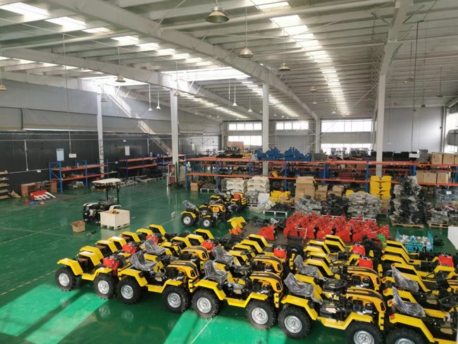 Red Compact 4 Wheel Drive Tractors With Corn Seeder 4x4 Mini Tractor