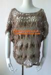 Hollow out belt sexy knitted crover up crochet beach dress robe femme sund,
