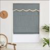 Buy cheap Modern smart remote motorized blue grey brown fabric Roman blinds customized for living bed book room blackout from wholesalers