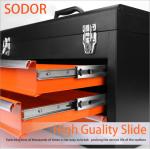 2 Drawers Small Mobile Tool Cabinets Black Cold Rolled Steel