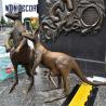 Buy cheap Metal Casting Life Size Kangaroo Statue Zoological Decoration from wholesalers