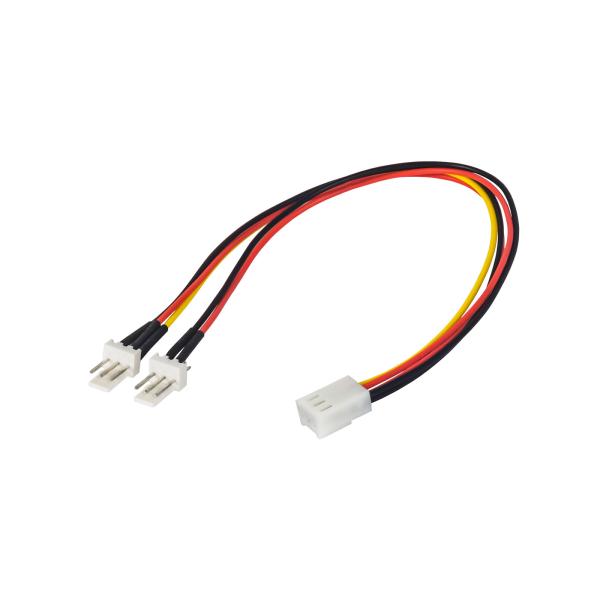 Buy cheap Male 3- Pin*2 To Female 3 Pin Fan Power Cable Splitter 15 Cm Easy To Install 24 AWG from wholesalers