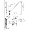 Buy cheap Modern Chrome Kitchen Sink Water Faucet Ceramic / Hot And Cold kitchen Faucets Ceramic from wholesalers