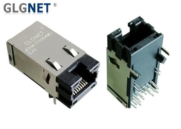 Buy cheap Single Port Tab Up UPOE Rj45 Poe Magjack 1000Base T 90 ° Right Angle from wholesalers