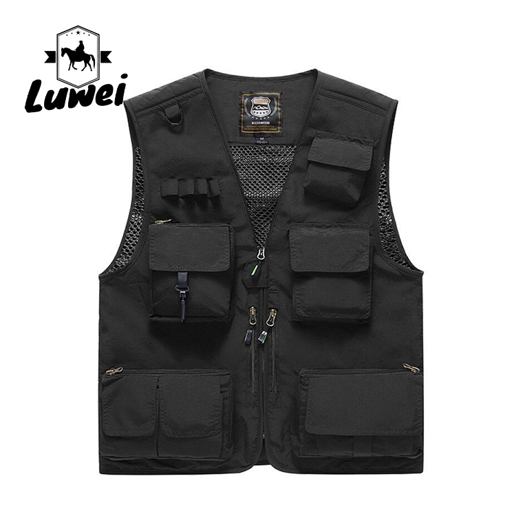 Summer Multiple Pockets Tactics Mesh Slim Utility Oversize Utility Outdoor Fishing Male Dress Sleeveless Hunting Vests for Men