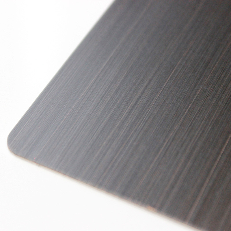 201 304 0.8MM Thick 4x8 Black Color brushed stainless steel sheet metal