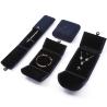 Buy cheap Dark Blue Clamshell Shaped Velvet Jewelry Storage Case Jewellry Packaging Box from wholesalers