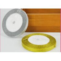 Buy cheap Attractive Eye Catching Silver And Gold Christmas Ribbon 3/8"-4" Size product