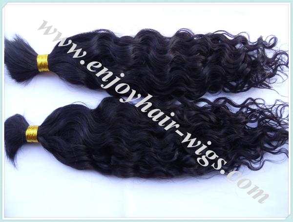 Buy cheap Malaysian 5A virgin remy hair bulk ,natural color(can be dye) natural wave 10''-26''length from wholesalers