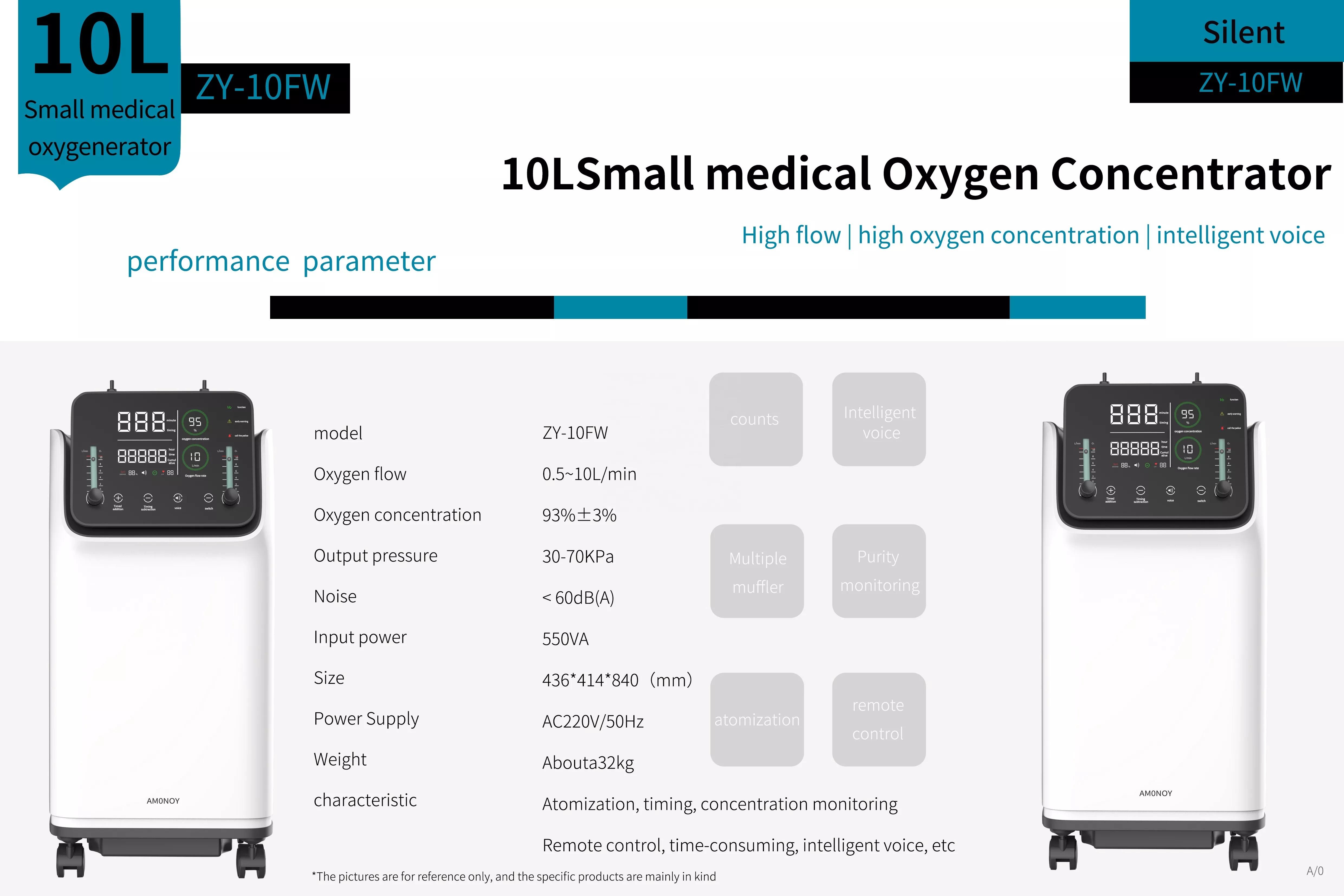 10L Oxygen Machine Breathing Concentrator Continuous Flow Oxygen System
