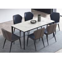 Buy cheap ODM 120x70x75cm Rectangular Stone Dining Table OEM Slab Top product