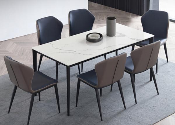 Buy cheap ODM 120x70x75cm Rectangular Stone Dining Table OEM Slab Top from wholesalers