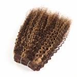 Pre-Colored Brown Blonde Human Hair Brazilian Hair Weave Afro Kinky Wave Hair