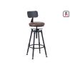 Buy cheap Loft Style Adjustable Metal Restsaurant Bar Stools Wood / Leather Seats Bar Chair from wholesalers